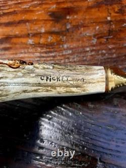 Rare Bob Schopp XL Handmade 10 Bowie Knife With Original Sheath. USA Made