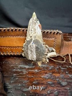 Rare Bob Schopp XL Handmade 10 Bowie Knife With Original Sheath. USA Made