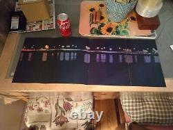 Rare ORIGINAL 1962 Eugene Feldman Lithograph Schuylkill Expressway at Night