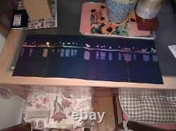 Rare ORIGINAL 1962 Eugene Feldman Lithograph Schuylkill Expressway at Night