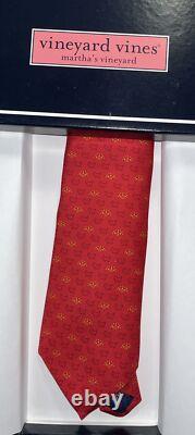 Rare Scotty Cameron Vineyard Vines Necktie Adult Red 100% Silk USA Hand Made NIB