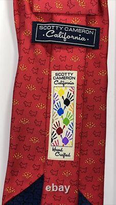 Rare Scotty Cameron Vineyard Vines Necktie Adult Red 100% Silk USA Hand Made NIB