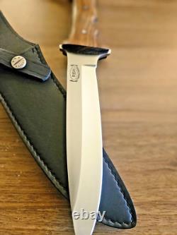 Rbh Custom Hand Made Tactical Knife Rose Wood Handle & Leather Sheath, #rbh-02