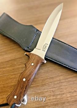 Rbh Custom Hand Made Tactical Knife Rose Wood Handle & Leather Sheath, #rbh-02