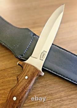 Rbh Custom Hand Made Tactical Knife Rose Wood Handle & Leather Sheath, #rbh-02