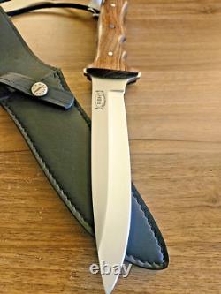 Rbh Custom Hand Made Tactical Knife Rose Wood Handle & Leather Sheath, #rbh-02