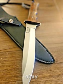 Rbh Custom Hand Made Tactical Knife Rose Wood Handle & Leather Sheath, #rbh-02