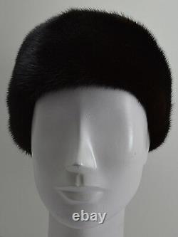 Real Black Mink Fur Headband New (made in the U. S. A.)