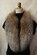 Real Crystal Fox Fur Collar Men Women Detachable New Made In The Usa Genuine