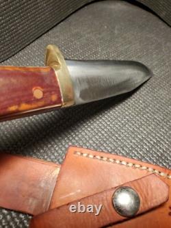 Real Custom Forged Large Fixed Blade Knife by LB (Larry Arnold). HEAVY