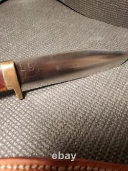 Real Custom Forged Large Fixed Blade Knife by LB (Larry Arnold). HEAVY