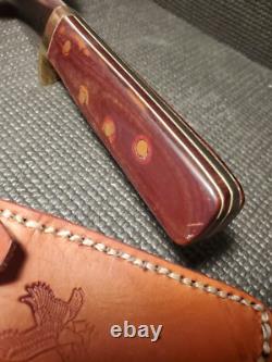 Real Custom Forged Large Fixed Blade Knife by LB (Larry Arnold). HEAVY