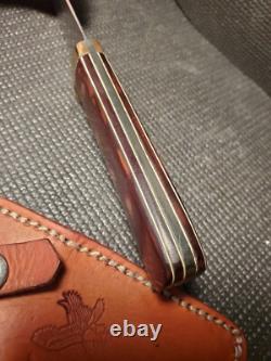 Real Custom Forged Large Fixed Blade Knife by LB (Larry Arnold). HEAVY