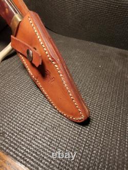 Real Custom Forged Large Fixed Blade Knife by LB (Larry Arnold). HEAVY
