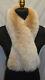 Real Fox Fur Scarf Collar Snow Top Blush Wrap Stole Fling New Made In The Usa