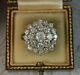 Real Moissanite 2.00ct Round Cut Cluster Engagement Ring 14k Yellow Gold Finish