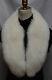 Real Natural White Fox Fur Collar Detachable New Made In The Usa