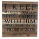 Reclaimed Wood Art Wall Decor I Will Keep My Eyes Always On The Lord Made In Usa