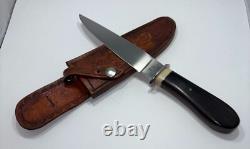 Red St. Cyr ABS Master Smith Flat Ground Bowie with Mosaic Pins