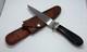 Red St. Cyr Abs Master Smith Flat Ground Bowie With Mosaic Pins