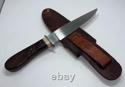 Red St. Cyr ABS Master Smith Flat Ground Bowie with Mosaic Pins