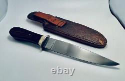 Red St. Cyr ABS Master Smith Flat Ground Bowie with Mosaic Pins