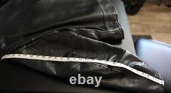 Retro Vintage STEERHIDE 1950's Motorcycle Black LEATHER Biker JACKET Heavy EUC