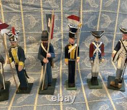 Revolutionary War Figures Hand Made Wood Marked Maybe Nh USA Military Cavalry