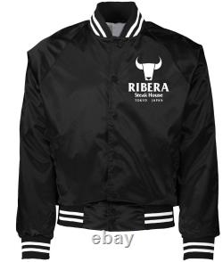 Ribera Steakhouse Tokyo Japan Bomber Jacket Wrestling Mens Outerwear Fashion