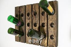 Riddling Rack Distressed Wood Wine Rack Hand-Made in USA