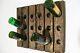 Riddling Rack Distressed Wood Wine Rack Hand-made In Usa