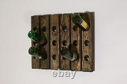 Riddling Rack Distressed Wood Wine Rack Hand-Made in USA