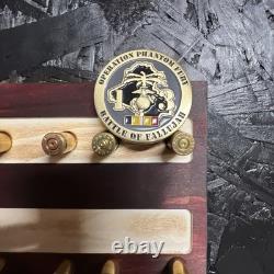 Rustic Wooden 9mm Shell Casing Challenge coin Flag Made in America-coin holder