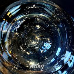 SIMON PEARCE SHELBURNE XL BOWL, Hand Blown Glass, 15.5 W x 8 T, Made in USA