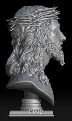 SUPER MASSIVE! 2 Foot? Tall Bust Of Jesus Christ With Thorne Crown