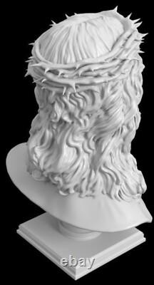 SUPER MASSIVE! 2 Foot? Tall Bust Of Jesus Christ With Thorne Crown