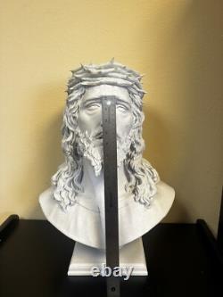 SUPER MASSIVE! 2 Foot? Tall Bust Of Jesus Christ With Thorne Crown