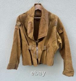 SUSAN RIEDWEG Leather Jacket Hand Made Southwestern VTG RARE USA