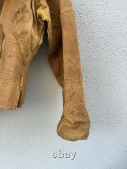 SUSAN RIEDWEG Leather Jacket Hand Made Southwestern VTG RARE USA