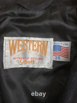 Second Hand Schott Usa Made/Western Jacket/38/-/Black Men
