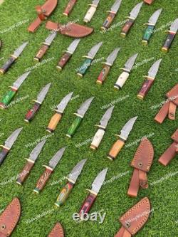 Set of 20 Custom Handmade Damascus Steel 6 Camping & Hunting Knives? From USA