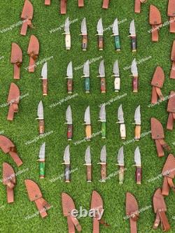 Set of 20 Custom Handmade Damascus Steel 6 Camping & Hunting Knives? From USA