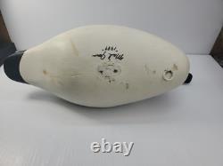 Signed 1989 Mark Jones Hand Made Hand Painted Wood Duck Decoy