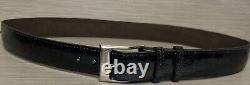 Size 36 Crocodile / Alligator Skin Handmade Belt Black