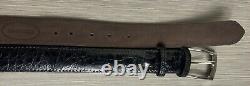 Size 36 Crocodile / Alligator Skin Handmade Belt Black