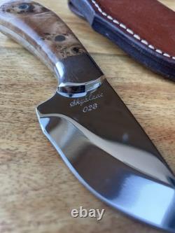 Skyblade Knives Custom Skinning Knife Handmade by Todd Orr. Madison Maple