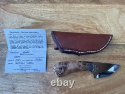 Skyblade Knives Custom Skinning Knife Handmade by Todd Orr. Madison Maple