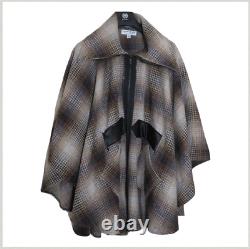 Sohung Designs Poncho Cape L Tweed Hand Made New York USA Fashion Couture NEW