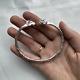 Solid. 925 Sterling Silver Thick West Indian Bangle With Ram Ends, 1 Piece
