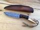 Stebbins Custom Damascus Blade Knife Desert Ironwood And Mammoth Handle Usa